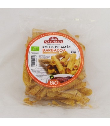 Rolls de maiz barbacoa ecológicos, 75 gr.