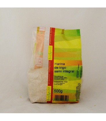 Harina de trigo semi integral ecológica 500 gr..