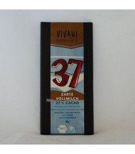 Chocolate con leche y azúcar de coco ecol., 80 gr.