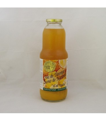 Zumo de naranja ecológico, 1 litro.