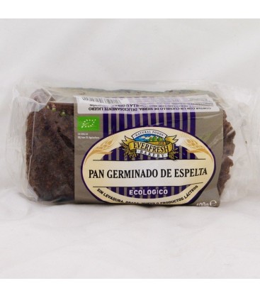 Pan germinado de espelta 100% ecológico, 400 gr,