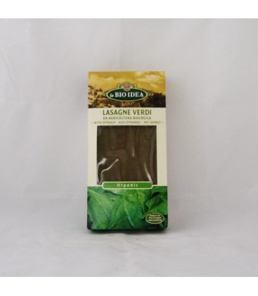 Lasaña verde de espinacas ecológico, 250 gr.