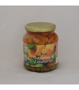 Guisantes y zanahorias ecológ., 350 gr.