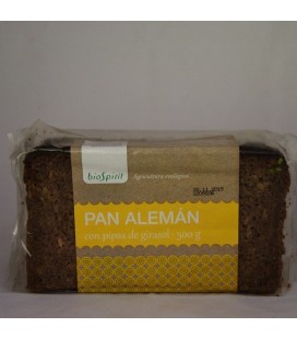 Pan alemán con pipas de girasol en rebanadas en ecológico , 500 gr,