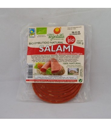 Salami vegetal en lonchas ecológ. 100 gr